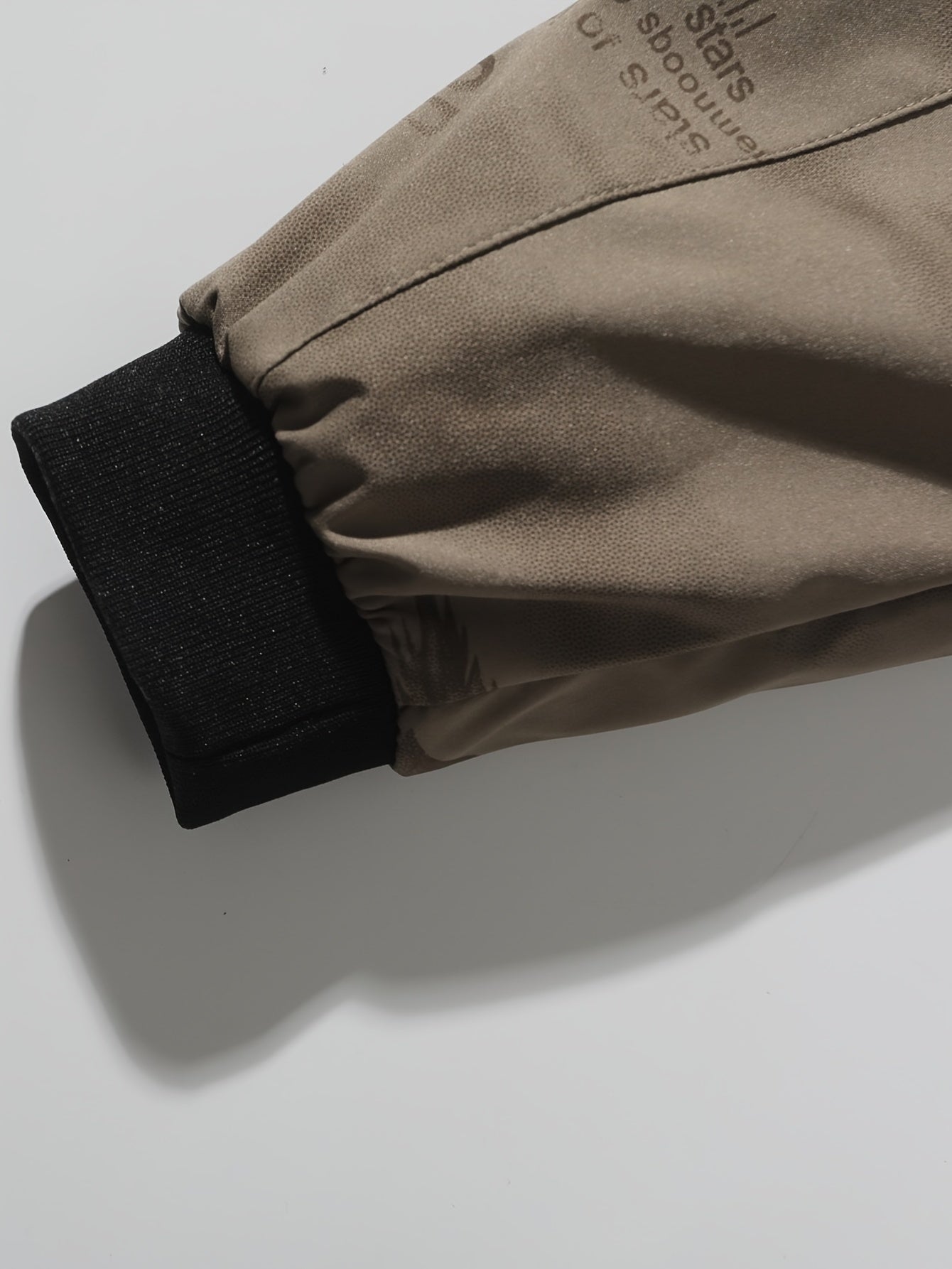 Men’s Feather Print Track Jacket – Zip-Up Baseball Collar Street Coat