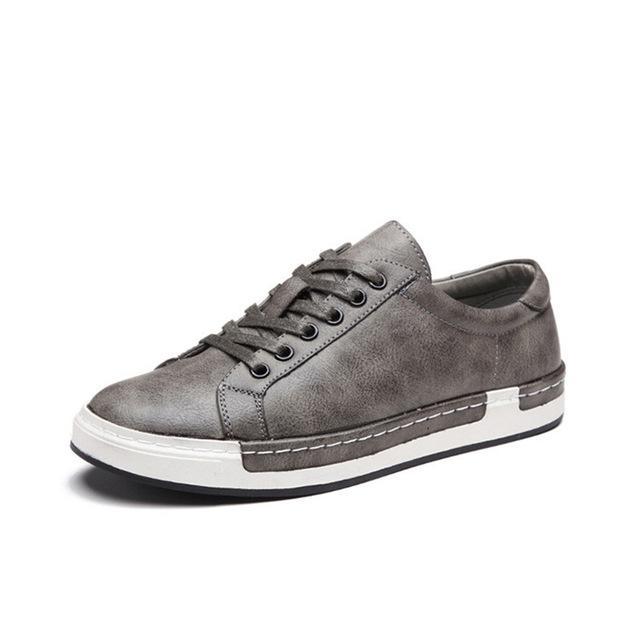 Loom & Soul Zapatos Artesanales de Hombre – Modelo Bajo con Cordones y Talón Plano, Suela de Goma Antideslizante, Interior de PU y Plantilla Acolchada