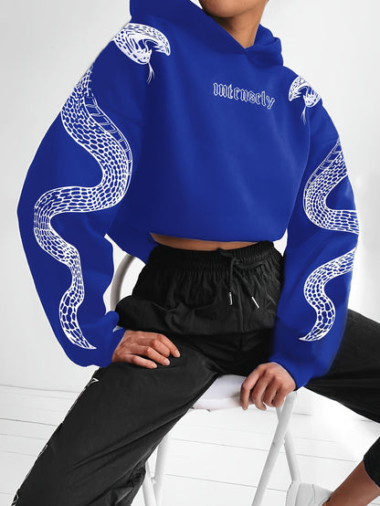Sudadera con capucha roja para mujer – Sudadera urbana con estampado de Fénix y Mariposa