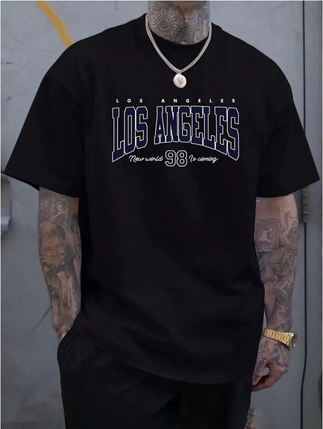 Camiseta retro de algodón para hombre – Manga corta informal de trabajo