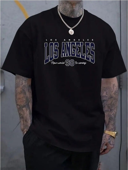 Camiseta retro de algodón para hombre – Manga corta informal de trabajo