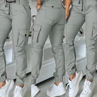 Pantalones cargo de mujer de cintura alta – Pantalones de trabajo elegantes para todas las estaciones