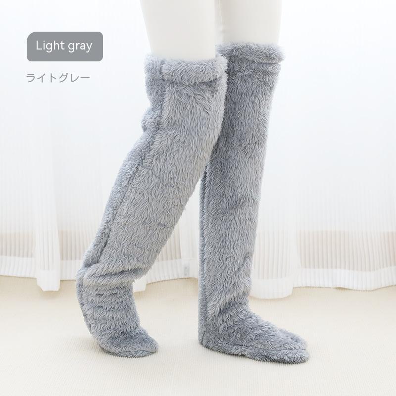 Calcetines largos peludos por encima de la rodilla Loom & Soul™ – Medias unisex cálidas para invierno y para casa