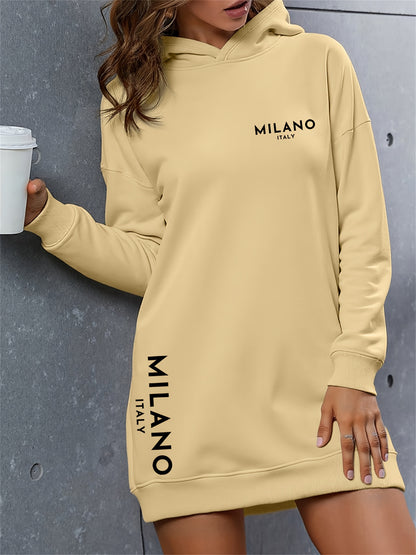 Vestido con capucha extragrande “MILANO” para mujer - Suéter largo y cálido