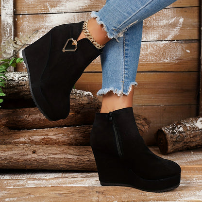 Women’s Chunky Platform Ankle Boots – Bold Zipper Fashion Boots