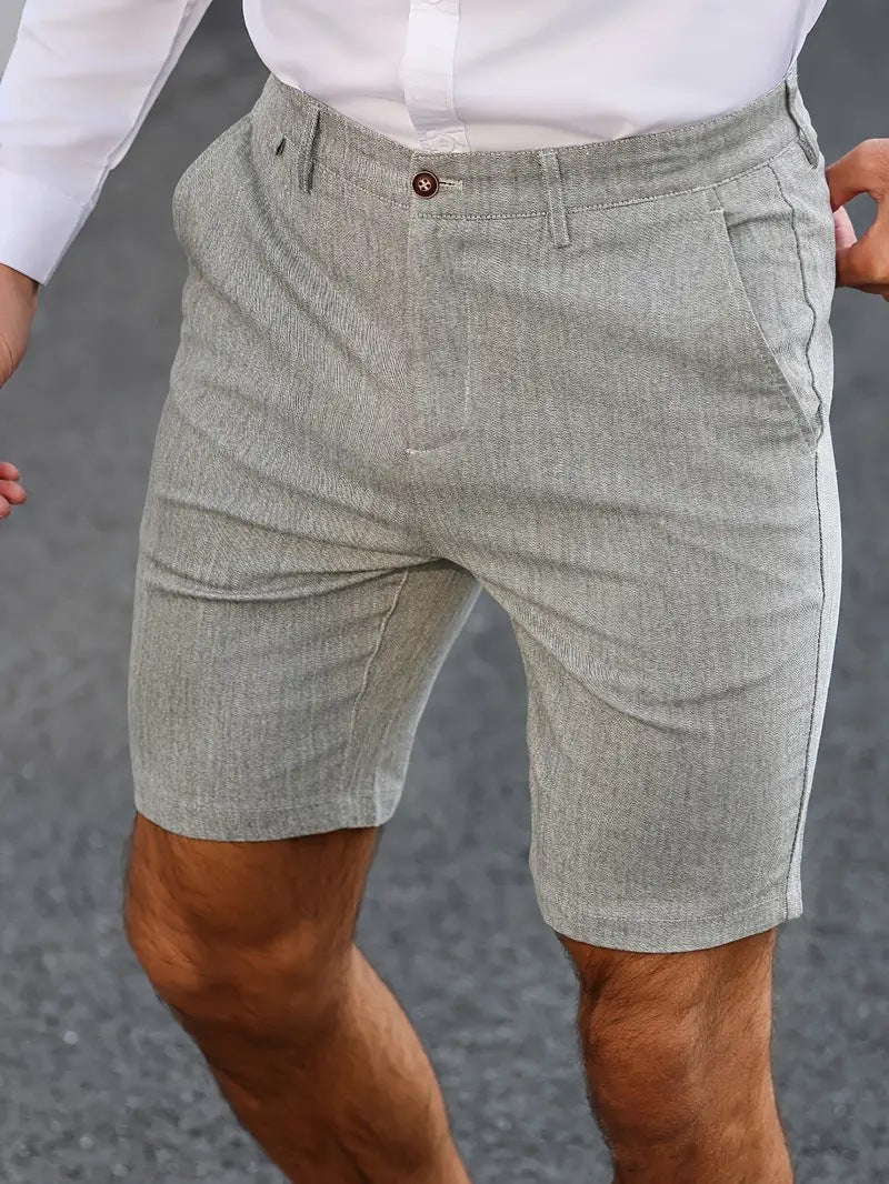 Men’s Cotton Straight Shorts – Clean Minimal Summer Fit