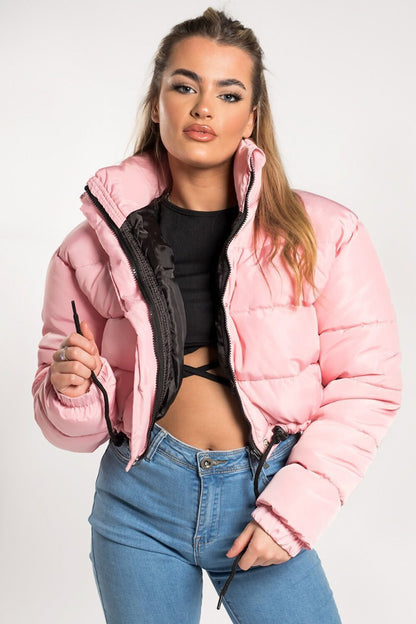 Chaqueta de plumas para mujer Loom & Soul™ – Abrigo acolchado corto bohemio con relleno de seda y algodón y toque retro