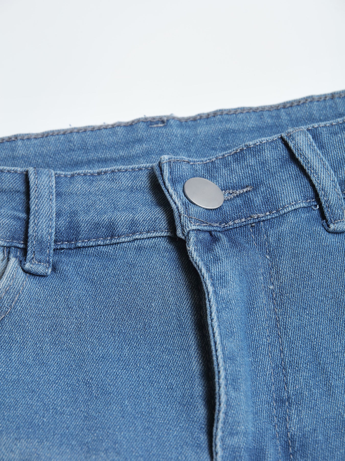 Vaqueros pitillo para hombre – Vaqueros casual ajustados elásticos de mezclilla azul