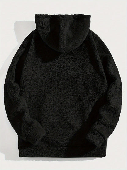Sweat à capuche en molleton doux pour hommes – Demi-zip « Brooklyn » Pull d'hiver