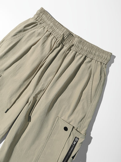 Pantalones cargo de mujer con cordón ajustable – Corte casual urbano con múltiples bolsillos