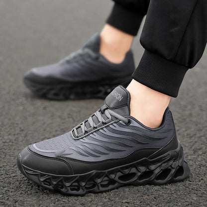 Loom & Soul™ Zapatillas de deporte con cordones para hombre – Zapatillas deportivas y casual con suela gruesa