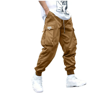 Pantalones Cargo para Hombre Loom & Soul™ – Pantalones con Cordón, Múltiples Bolsillos, Estilo Hip-Hop Urbano