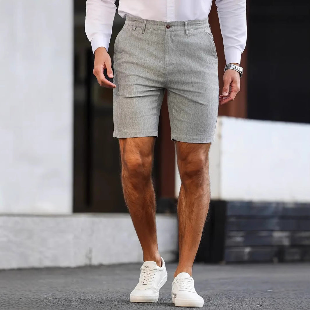 Men’s Cotton Straight Shorts – Clean Minimal Summer Fit
