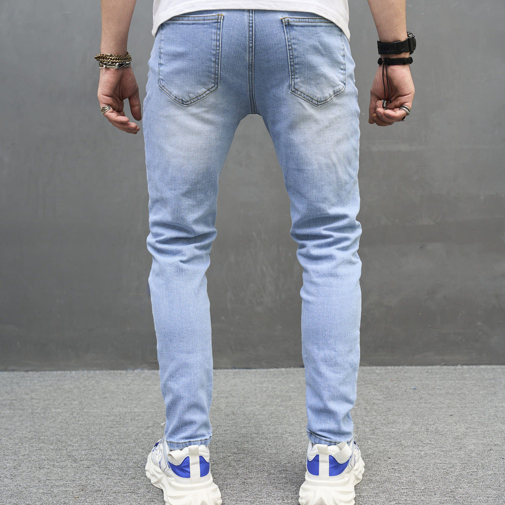 Loom & Soul™ Skinny Stretch Jeans – Men’s Mid-Waist Slim Tapered Denim Pants
