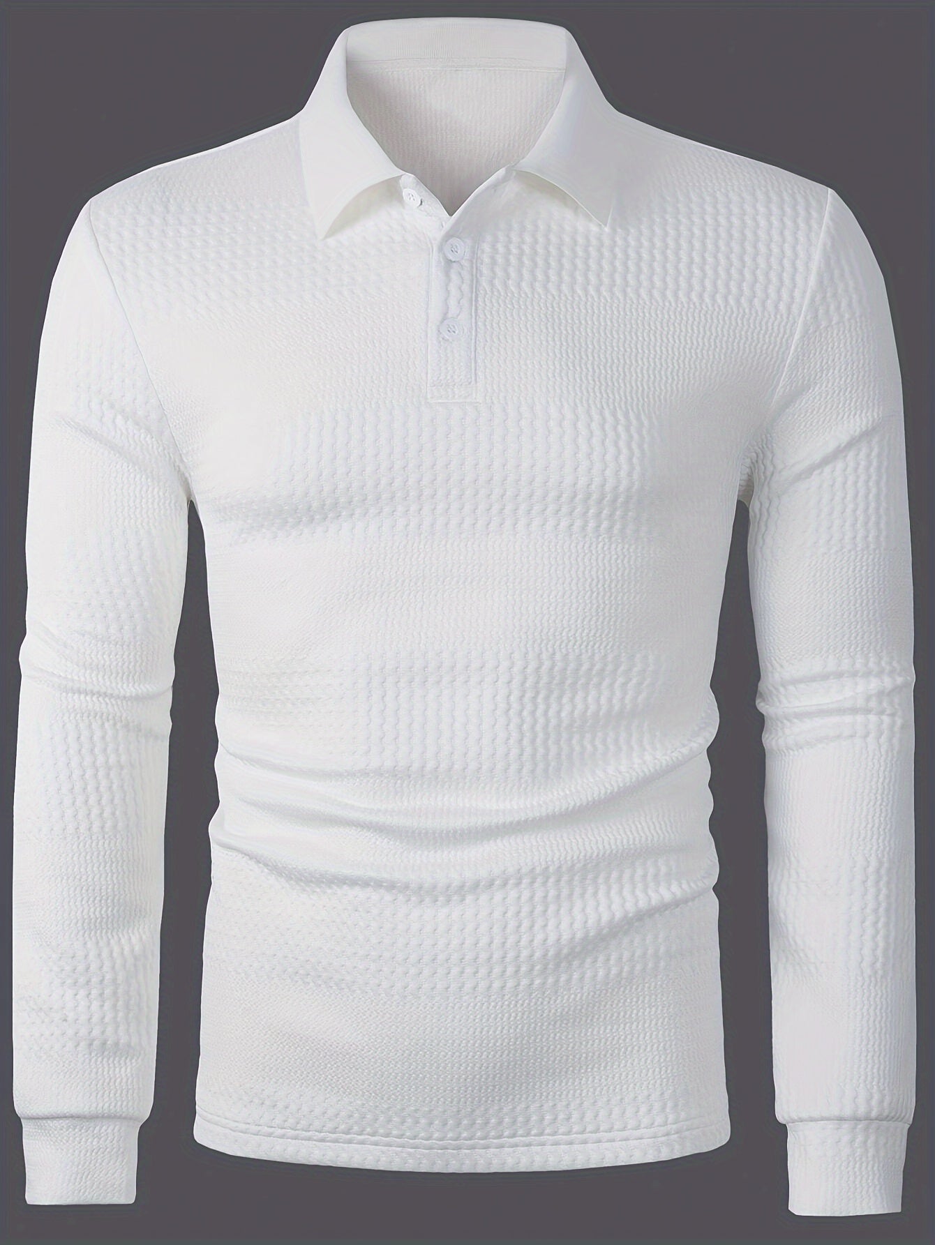 Polo Homme d'Été à Revers Jacquard – Coupe Slim Manches Courtes