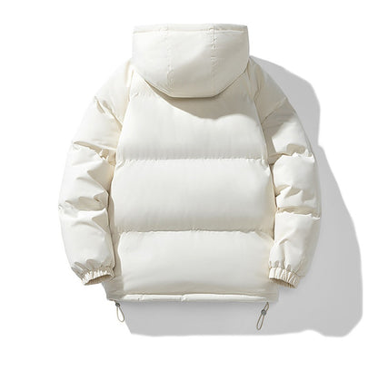 Abrigo con capucha de invierno Loom & Soul™ para hombre – Chaqueta acolchada de algodón grueso con cremallera para calidez y estilo diario