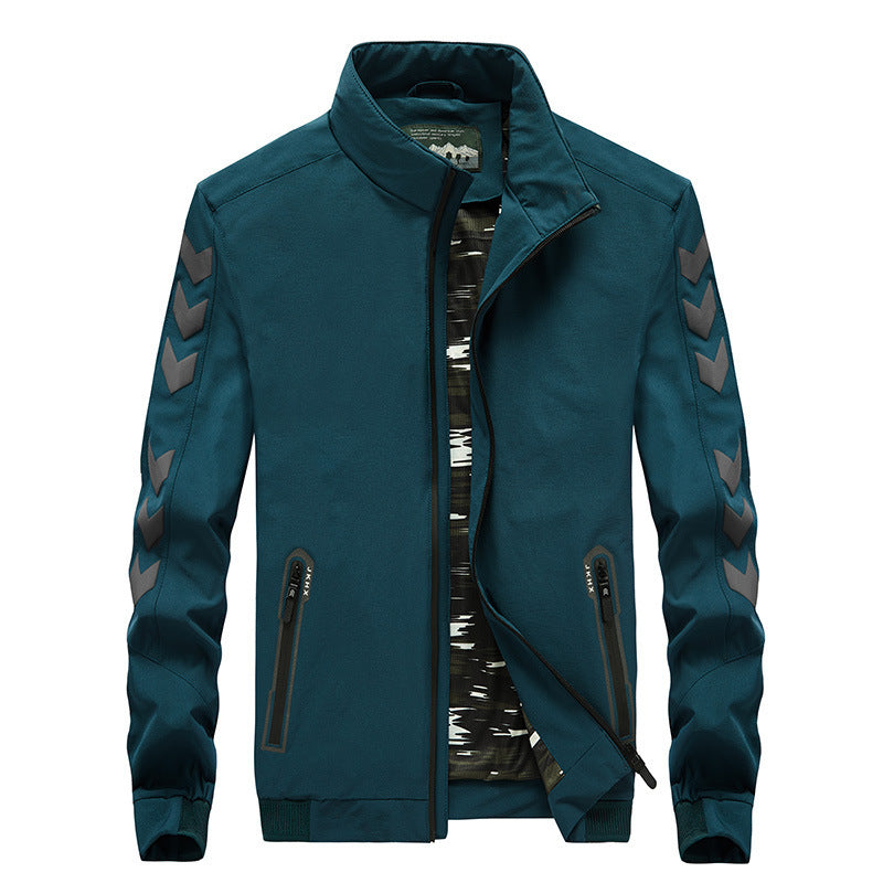 Chaqueta informal de nailon para hombre Loom & Soul - Cortavientos ligero con cremallera para uso diario