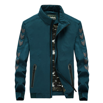 Chaqueta informal de nailon para hombre Loom & Soul - Cortavientos ligero con cremallera para uso diario