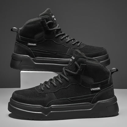 Zapatillas de deporte urbanas de caña alta para hombre – Zapatillas deportivas con cordones