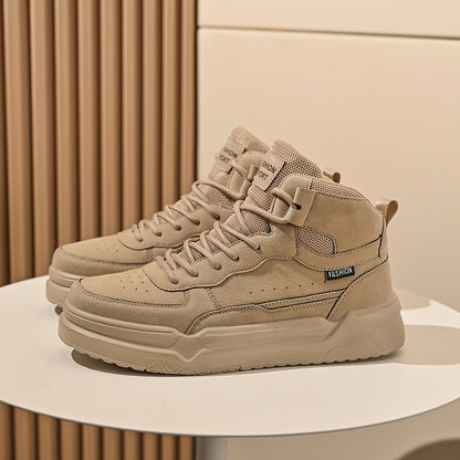Zapatillas de deporte urbanas de caña alta para hombre – Zapatillas deportivas con cordones