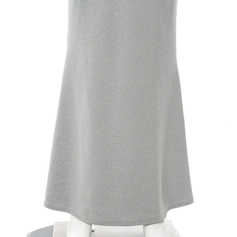 Vestido Largo Maxi A-Line sin Mangas – Vestido de Verano Minimalista de Cintura Alta