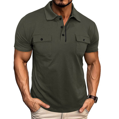 Polo de verano para hombre Loom & Soul™ – Camiseta de manga corta con cuello y bolsillo en el pecho
