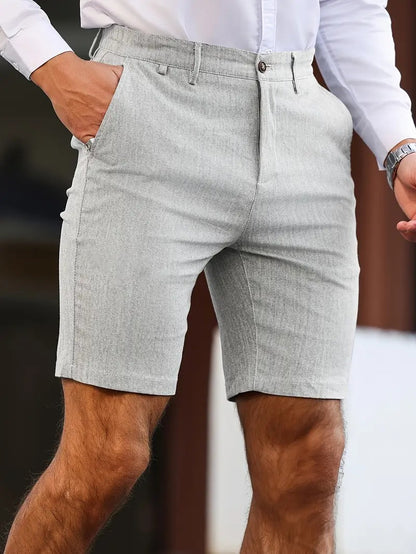 Men’s Cotton Straight Shorts – Clean Minimal Summer Fit