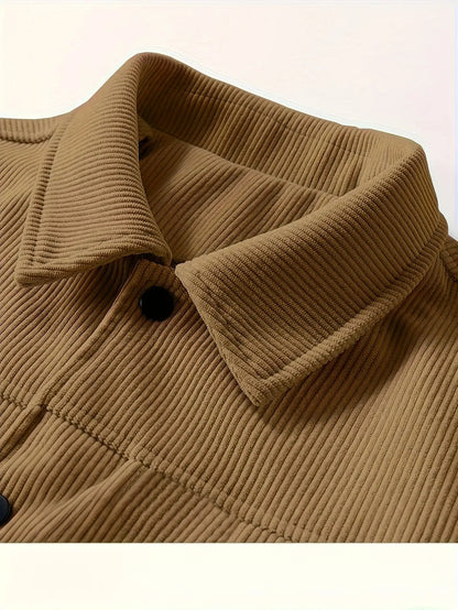 Chaqueta de invierno cortavientos para hombre – Abrigo de pana con aislamiento