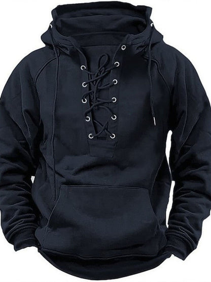 Pull à capuche surdimensionné pour homme – En molleton épais avec poche, grandes tailles