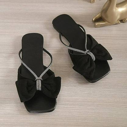 Women’s Bow-Knot Slides – Casual Outdoor Comfort Slippers