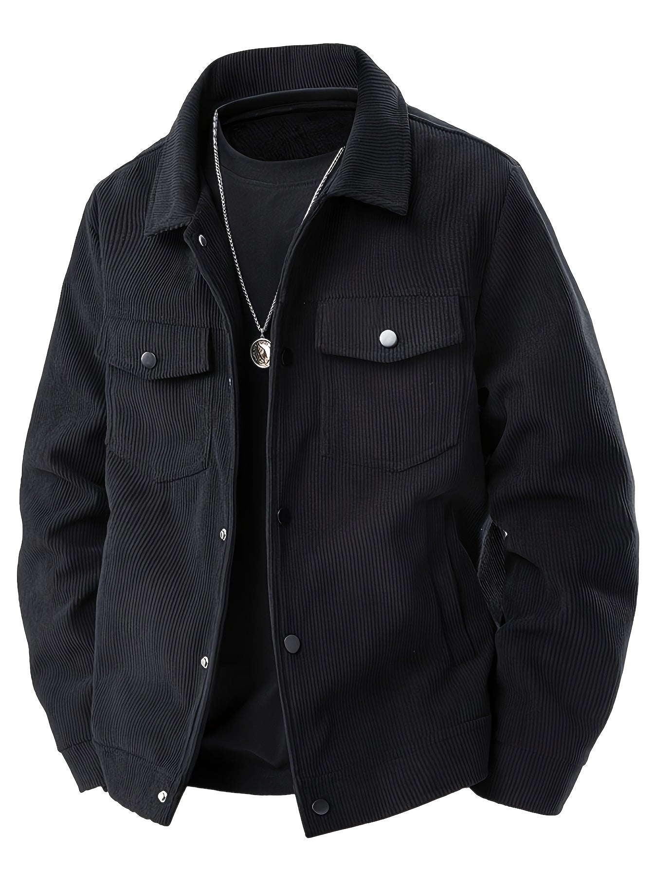 Chaqueta de invierno cortavientos para hombre – Abrigo de pana con aislamiento