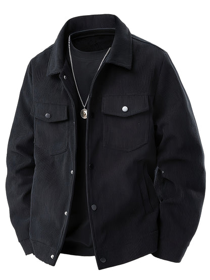 Chaqueta de invierno cortavientos para hombre – Abrigo de pana con aislamiento