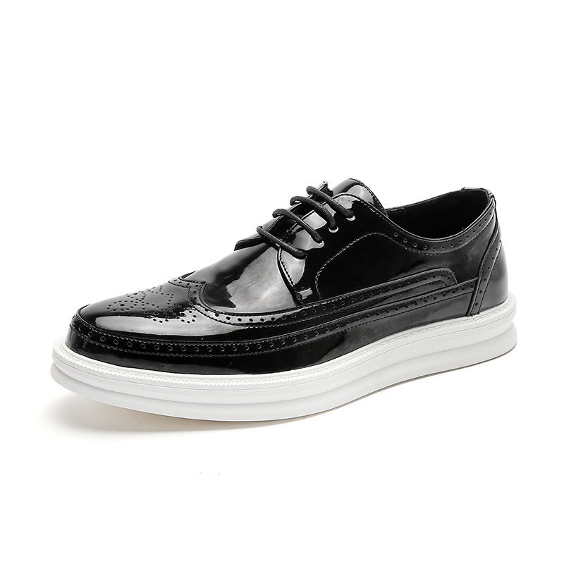 Zapatos de vestir casuales para hombre Loom & Soul™ - Zapatos de vestir británicos estilo coreano en cuero de microfibra de primera calidad