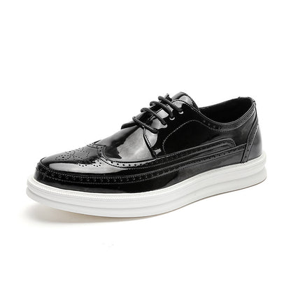Zapatos de vestir casuales para hombre Loom & Soul™ - Zapatos de vestir británicos estilo coreano en cuero de microfibra de primera calidad