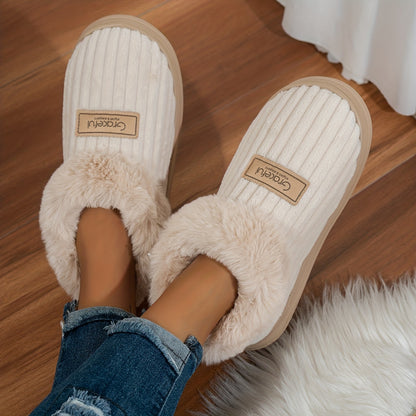 Women’s Thick Sole Slippers – Warm Winter Indoor Comfort