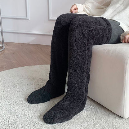 Calcetines largos peludos por encima de la rodilla Loom & Soul™ – Medias unisex cálidas para invierno y para casa