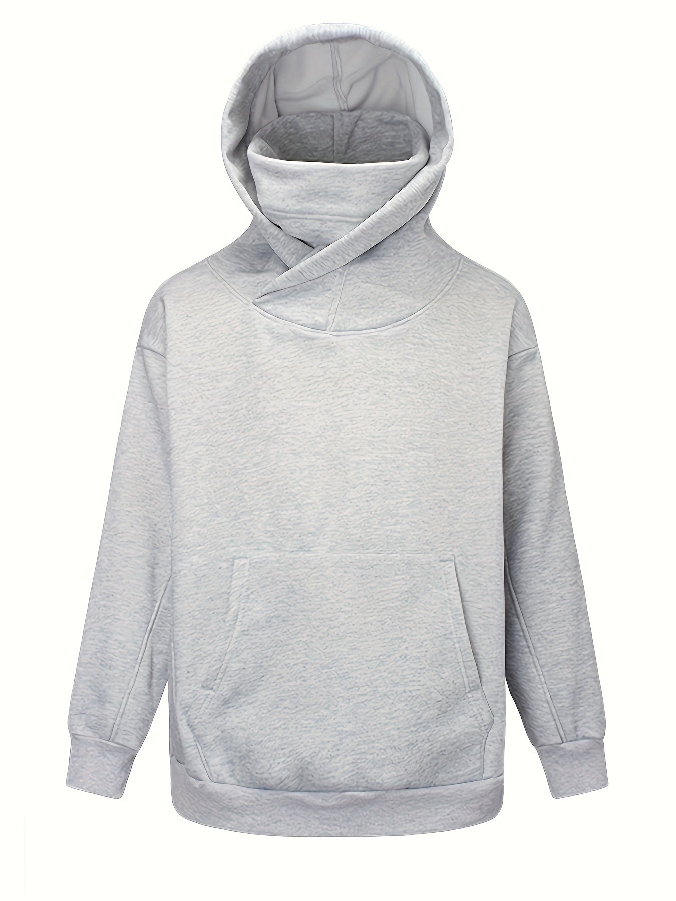 Sweat à capuche ample en peluche pour homme – Pull style ninja streetwear