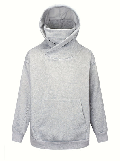 Sweat à capuche ample en peluche pour homme – Pull style ninja streetwear