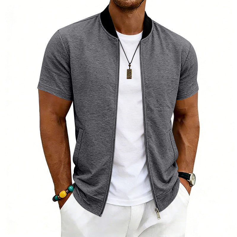 Men’s Flight Zip-Up Jacket – Classic Streetwear Bomber Fit