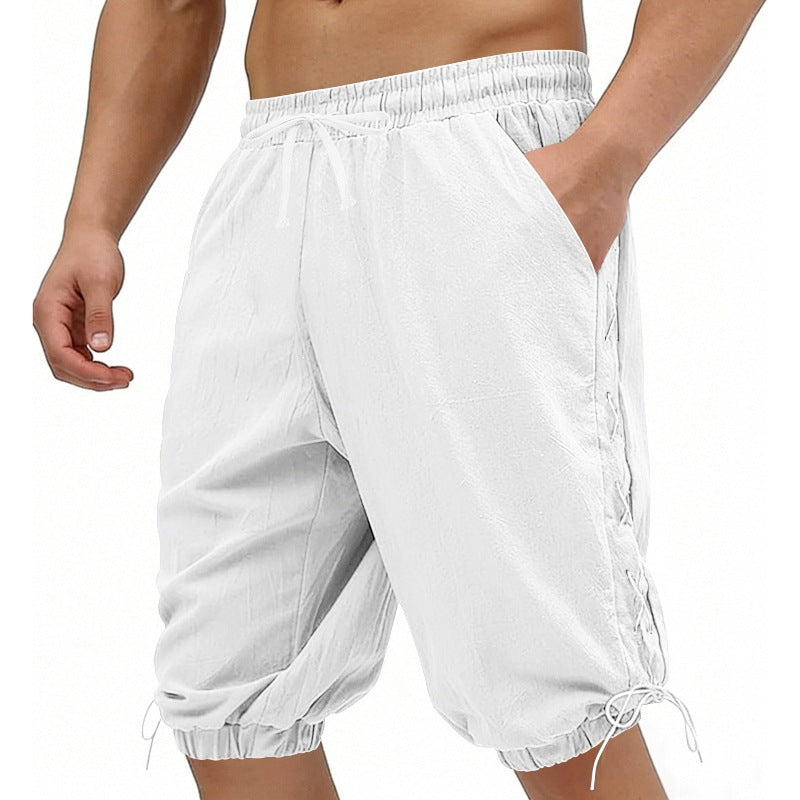 Men’s Linen Drawstring Shorts – Relaxed Streetwear Summer Fit