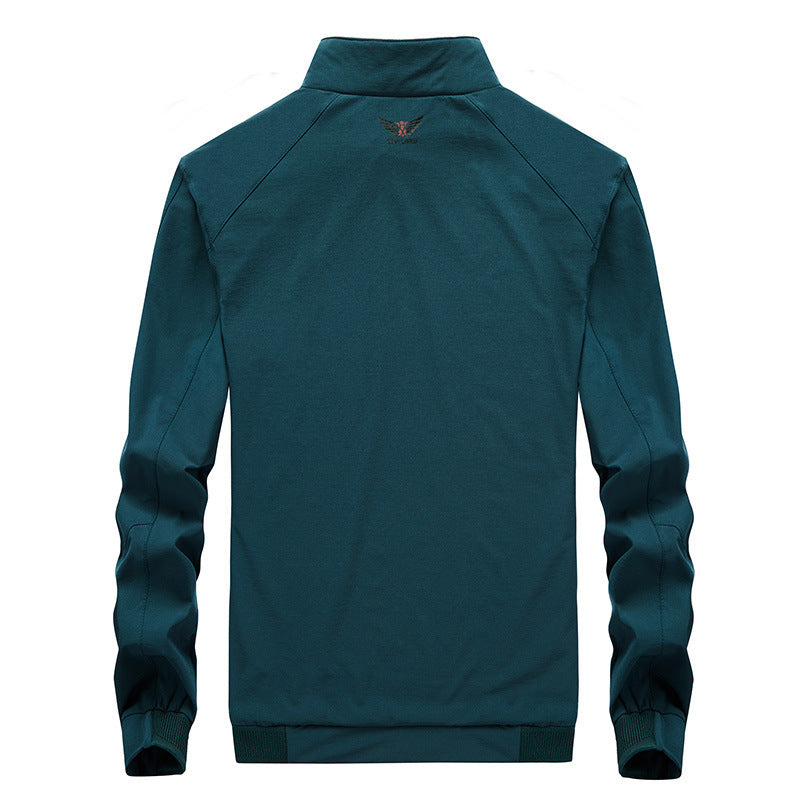 Chaqueta informal de nailon para hombre Loom & Soul - Cortavientos ligero con cremallera para uso diario
