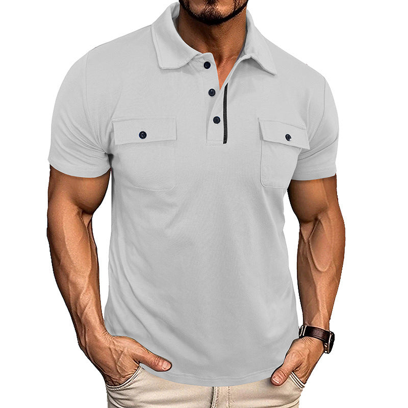 Polo de verano para hombre Loom & Soul™ – Camiseta de manga corta con cuello y bolsillo en el pecho