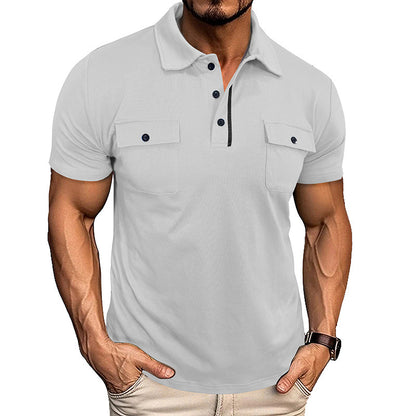 Polo de verano para hombre Loom & Soul™ – Camiseta de manga corta con cuello y bolsillo en el pecho
