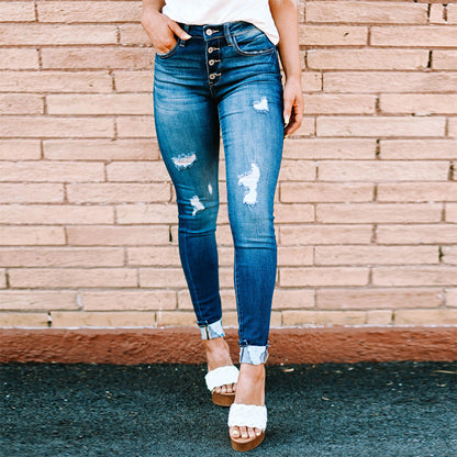 Jeans skinny déchirés Loom & Soul™ – Jean taille moyenne pour femme