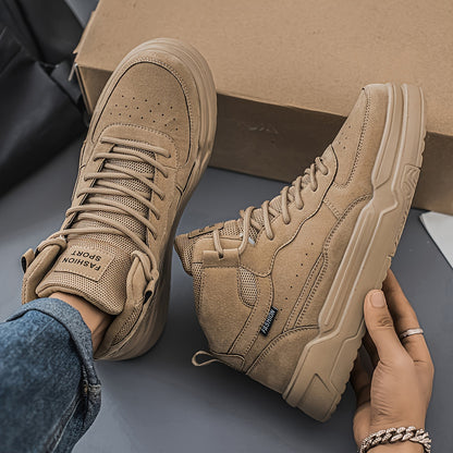 Zapatillas de deporte urbanas de caña alta para hombre – Zapatillas deportivas con cordones
