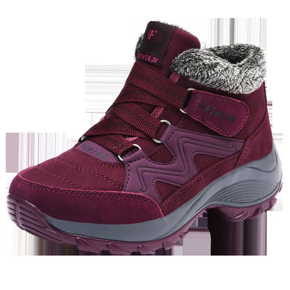 Loom & Soul™ Zapatos de cuero para senderismo de mujer – Botas de trekking impermeables antideslizantes para camping y aventura