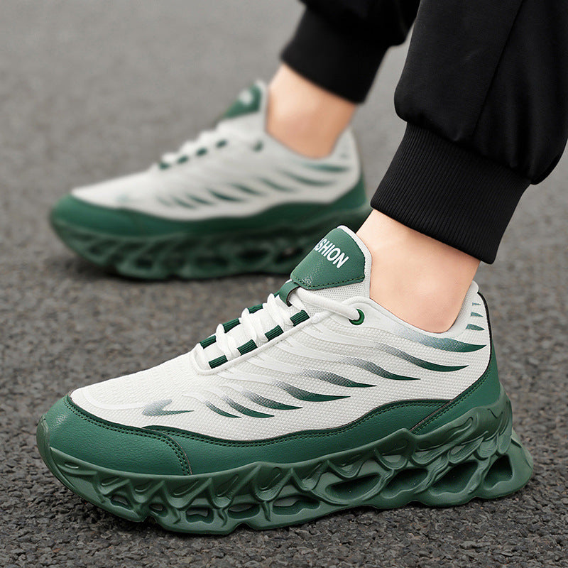 Loom & Soul™ Zapatillas de deporte con cordones para hombre – Zapatillas deportivas y casual con suela gruesa