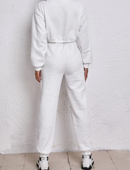Conjunto elástico de dos piezas para mujer – Top y pantalón de ajuste suave