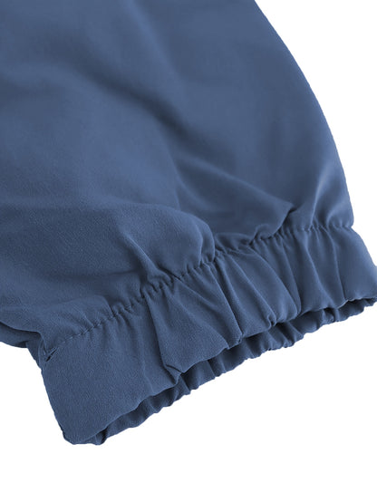 Conjunto de dos piezas con cremallera y diseño direccional – Ropa urbana informal para mujer