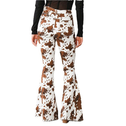 Loom & Soul™ Jeans Acampanados de Tiro Alto – Pantalones Vaqueros Acampanados con Flecos para Mujer